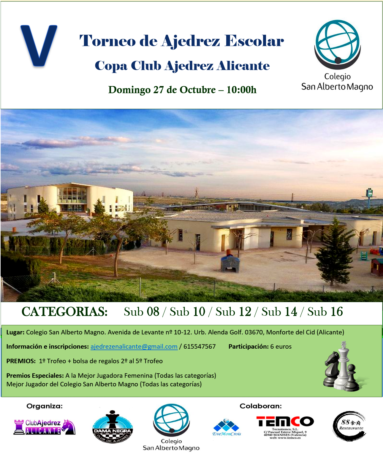 V Torneo de Ajedrez Escolar - 27 de Octubre