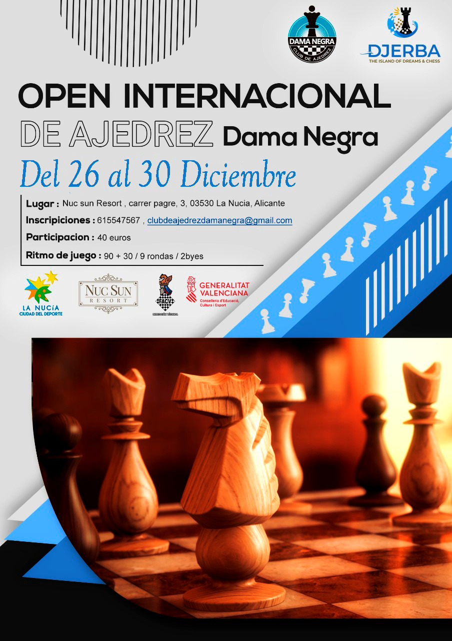 OPEN INTERNACIONAL de Ajedrez Dama Negra - Del 26 al 30 de Diciembre 2020.
