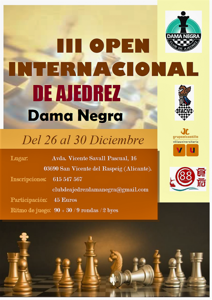 iii open internacional de ajedrez dama negra